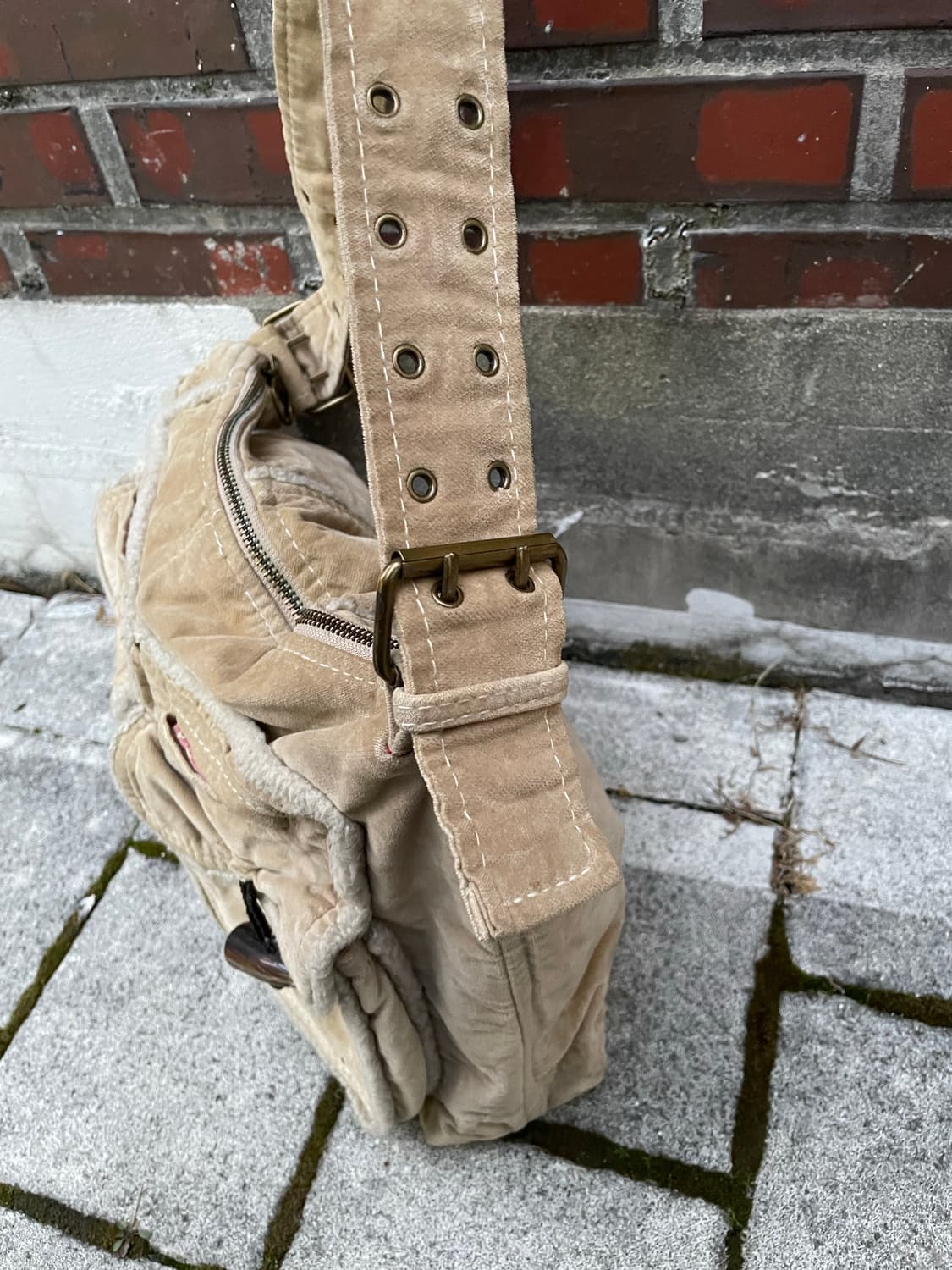 (빈티지)00‘s Gap 갭 코듀로이 양털 크로스 토트백 상품이미지7