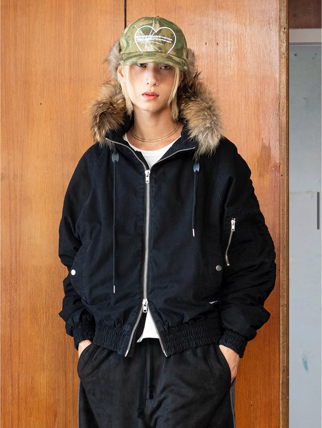 글랙 러스티 N2B 숏파카 NCT 천러 착용 상품이미지1