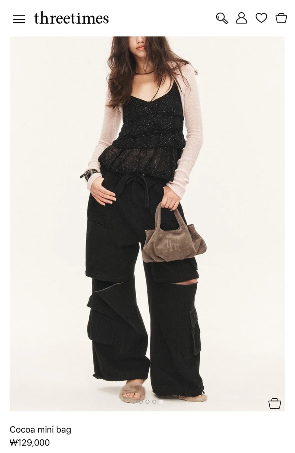 쓰리타임즈 코코아 미니백  상품이미지1