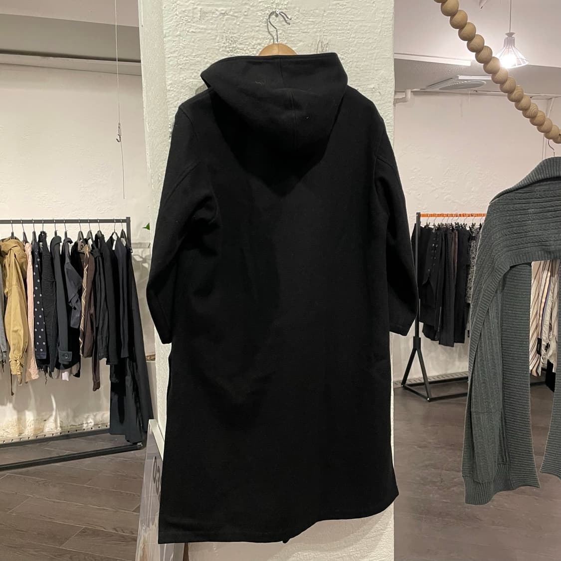 요지야마모토 비대칭 후디드 코트 상품이미지3