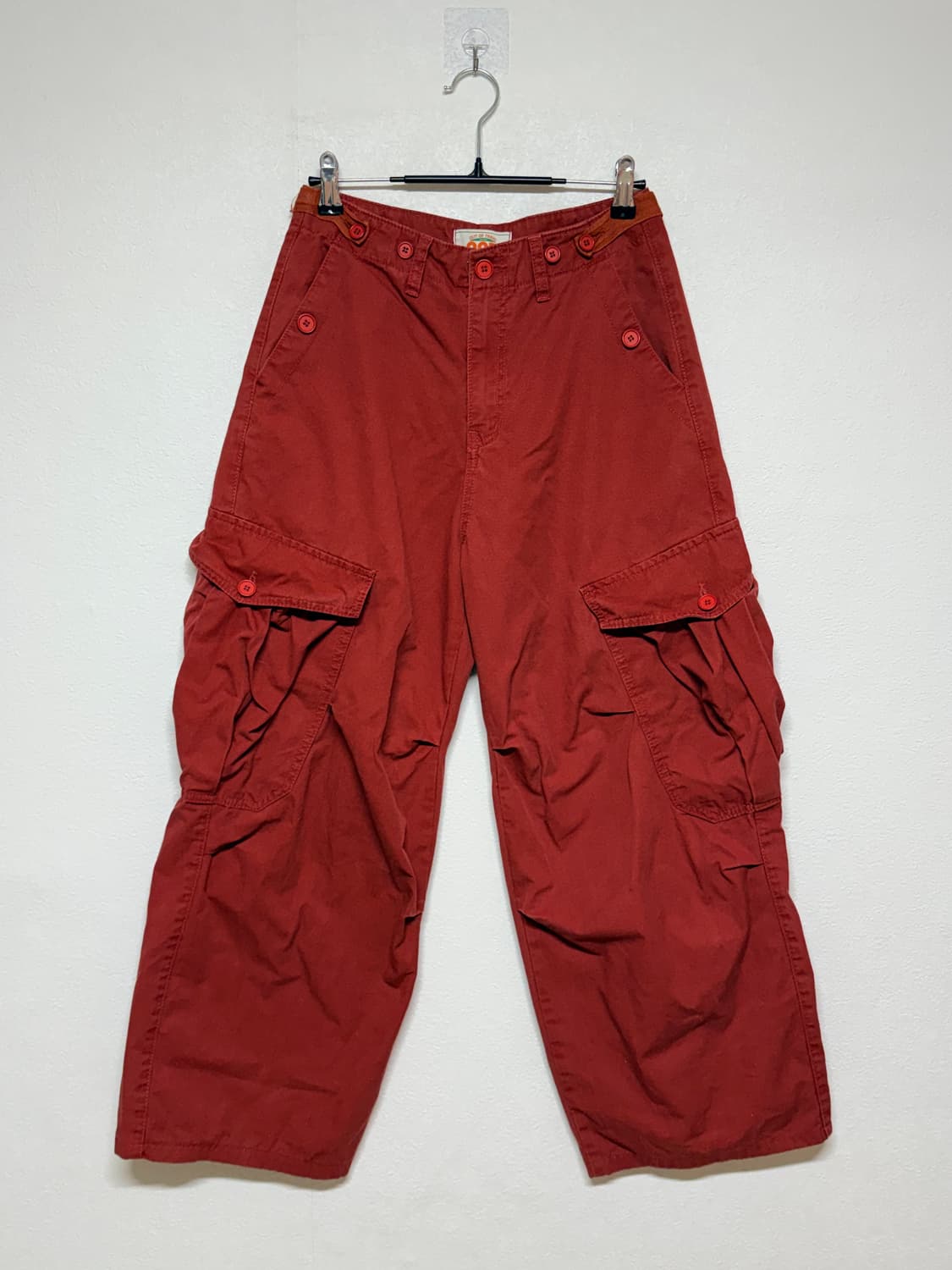 OOT 레드 카고 와이드팬츠 S 상품이미지1