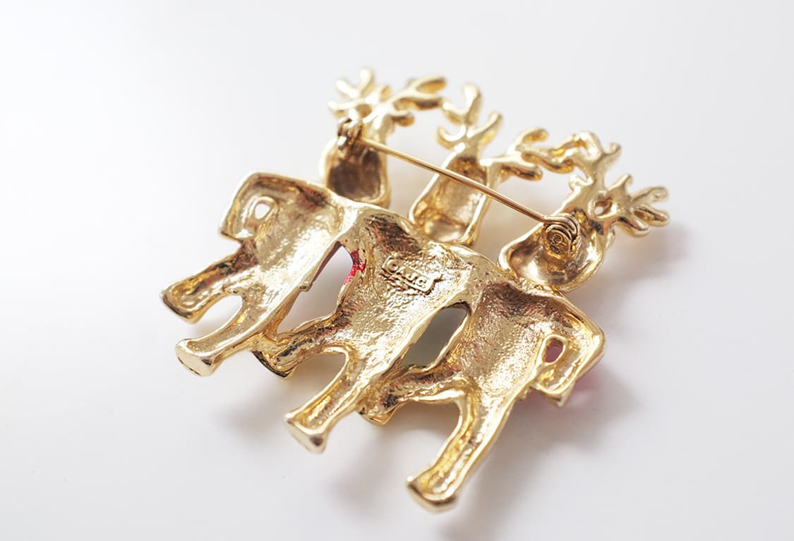 1980s 귀여운 크리스마스 루돌프 빈티지브로치  상품이미지8