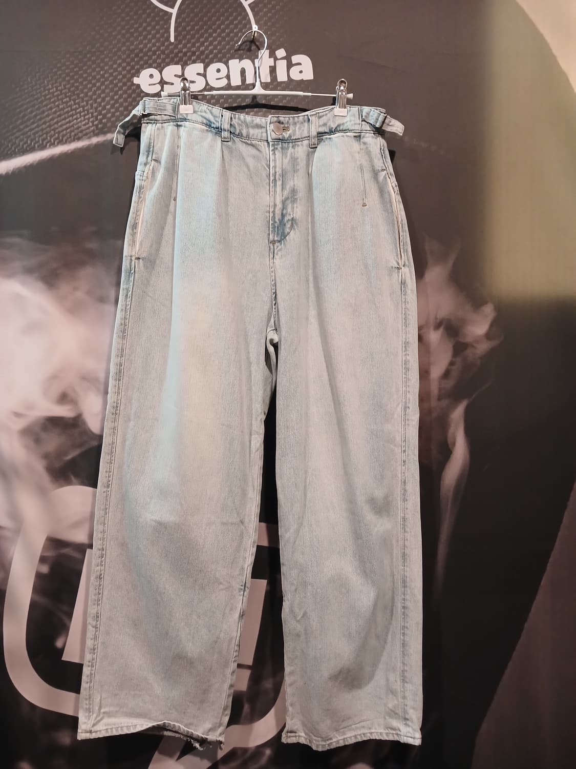 라이트 워싱 데님 와이드 팬츠 상품이미지1