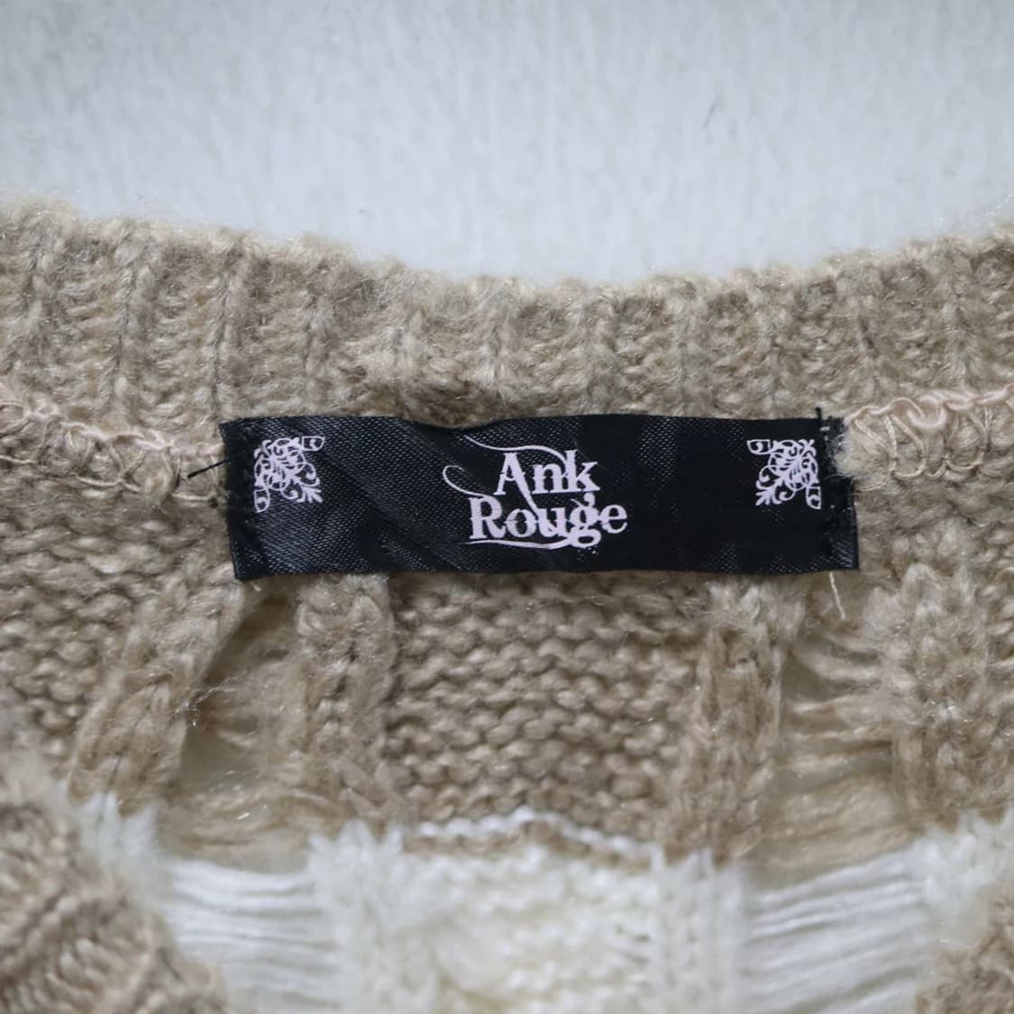 ANK ROUGE  스트라이프 롱 꽈배기 니트  64388 상품이미지9