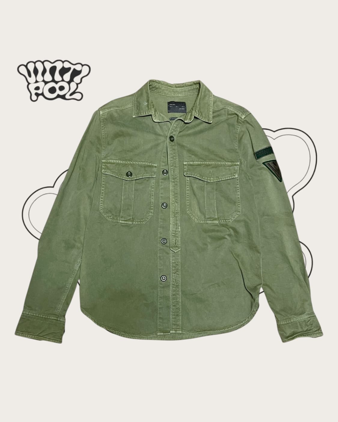 ZARA MAN 자라 밀리터리 워크 셔츠 S 상품이미지1