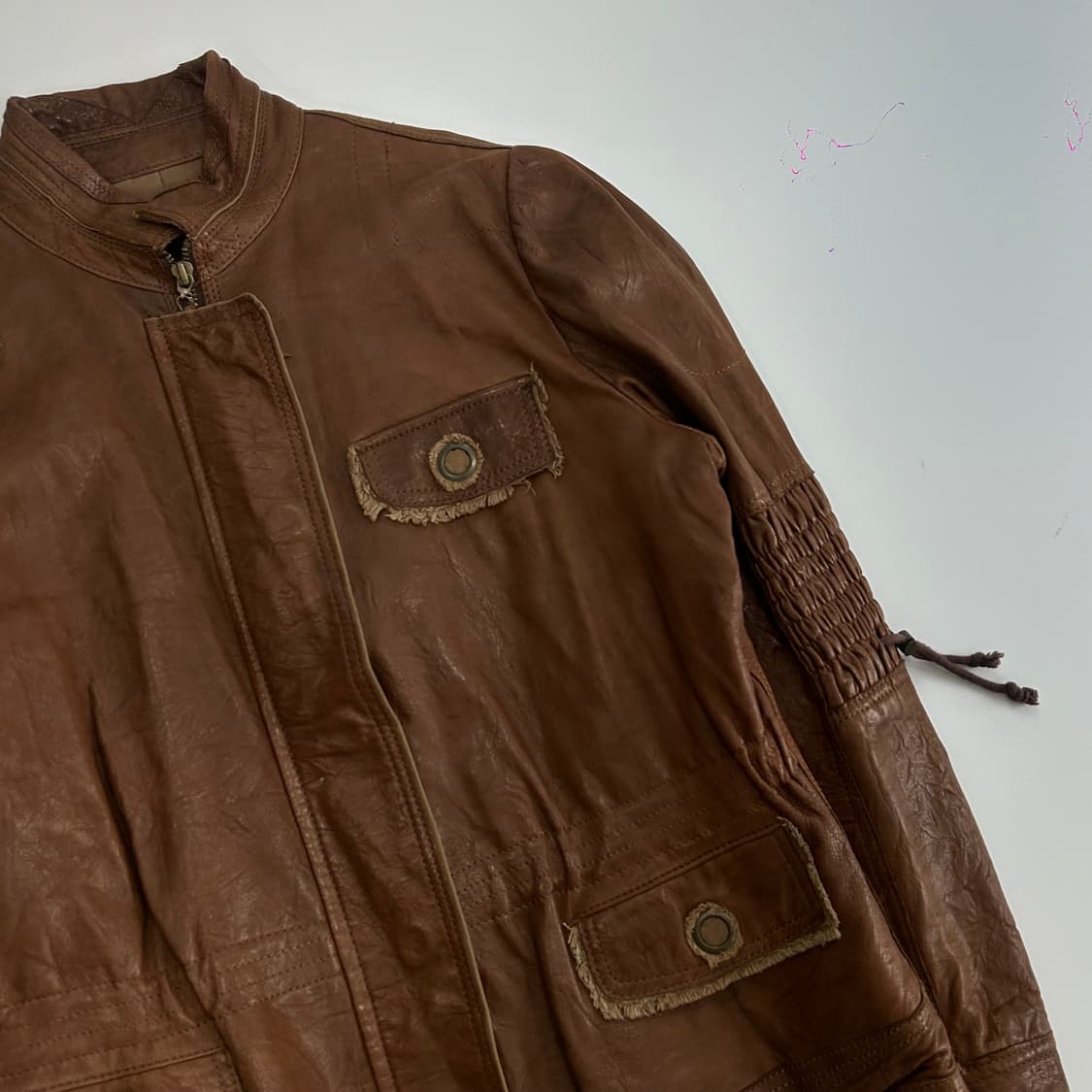SV 브라운 웨스턴 가죽 자켓 상품이미지4