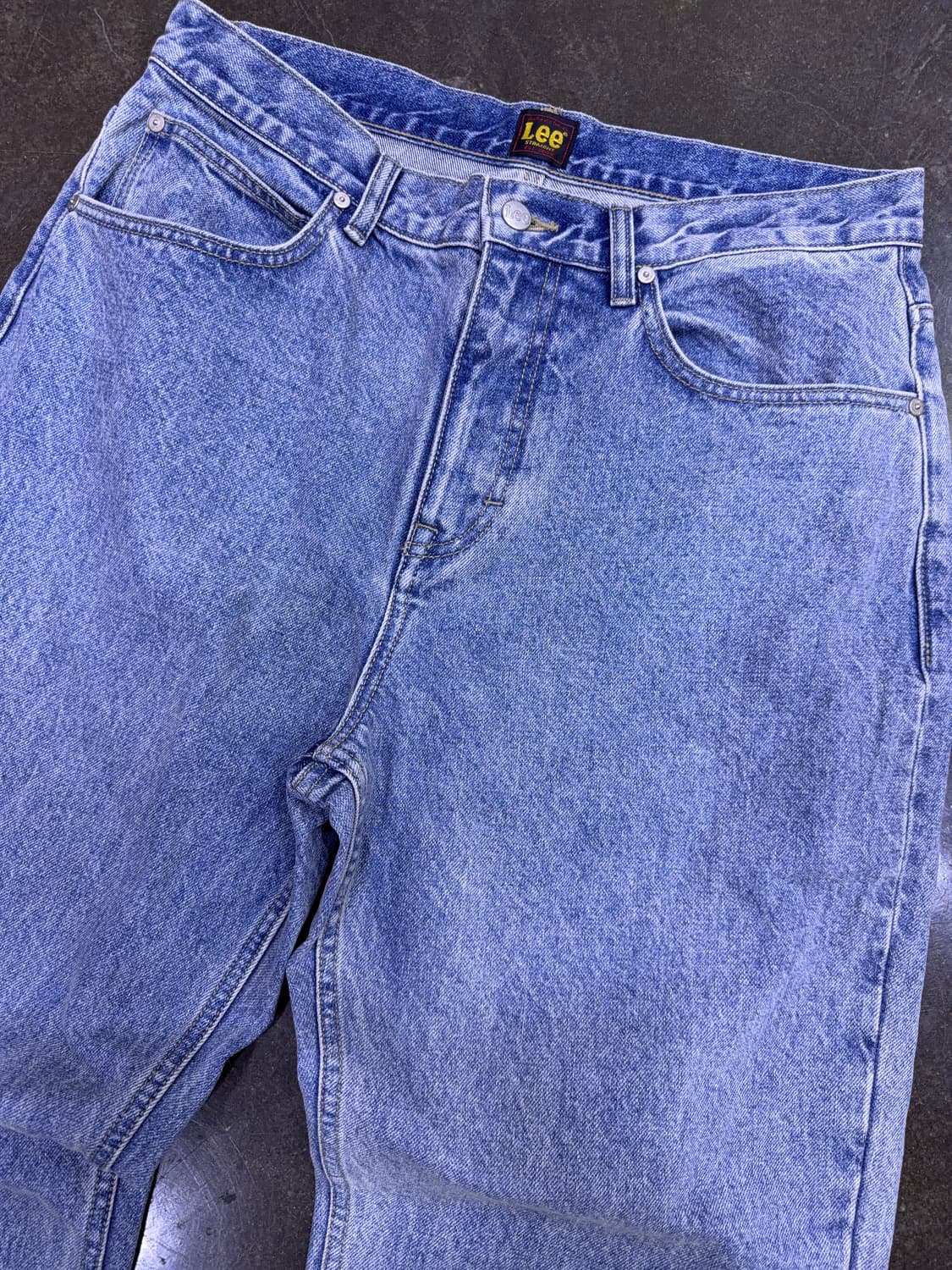 Lee 리 맨 레귤러 스트레이트핏 스톤워싱 데님팬츠 인디고 34 상품이미지3