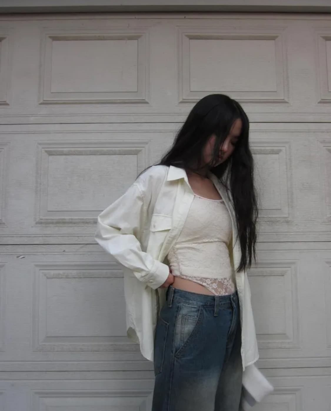 lace jumpsuit white 상품이미지7