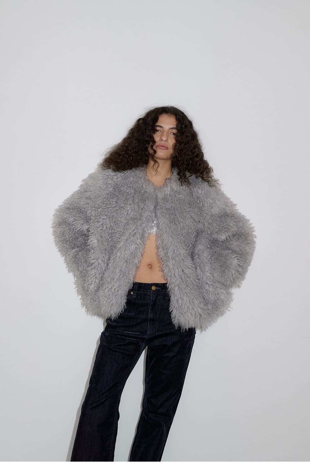 오버듀플레어 헤어리 퍼 자켓 상품이미지2