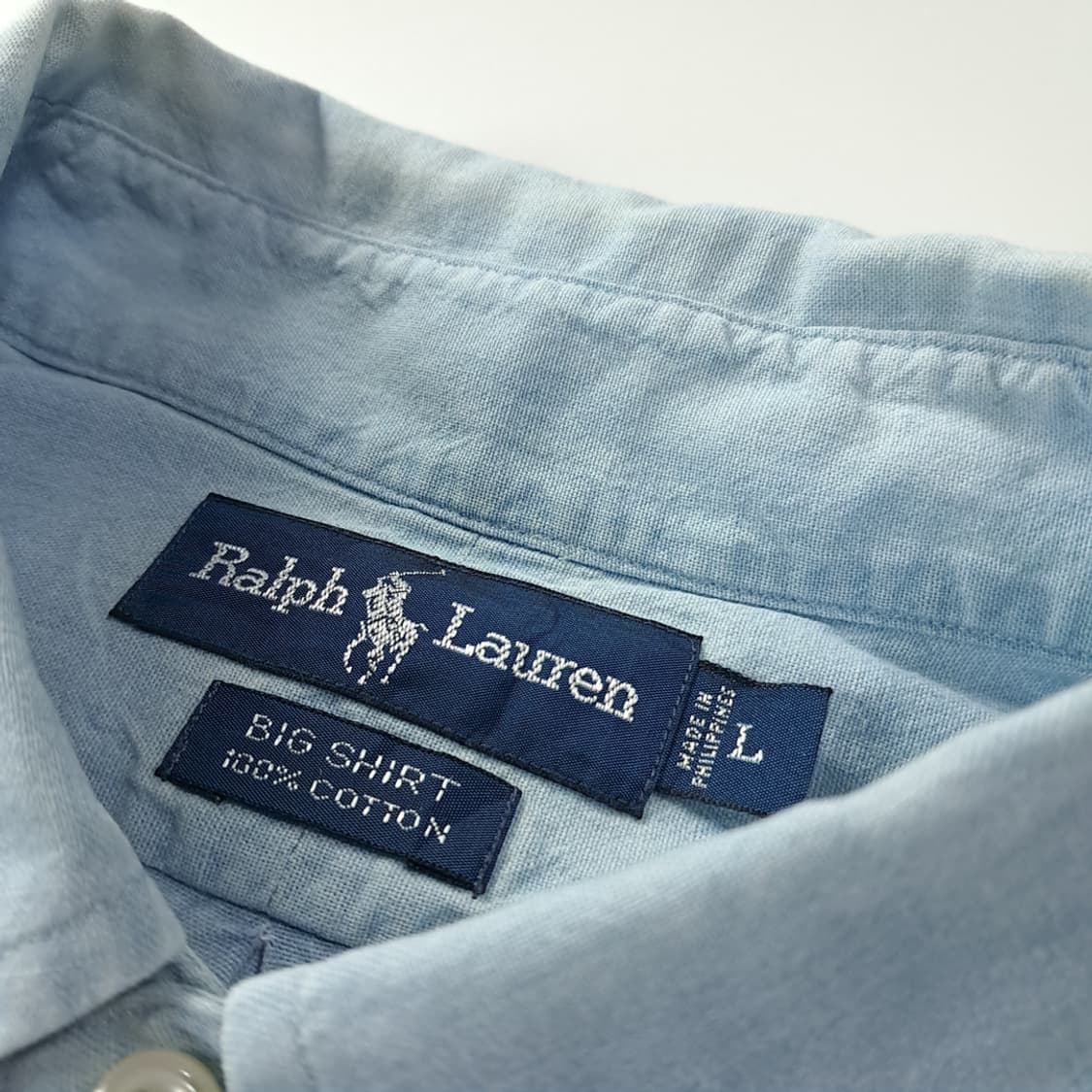 CK192 L 폴로 90s 빅셔츠 멀티포니 샴브레이 셔츠 남방 상품이미지3