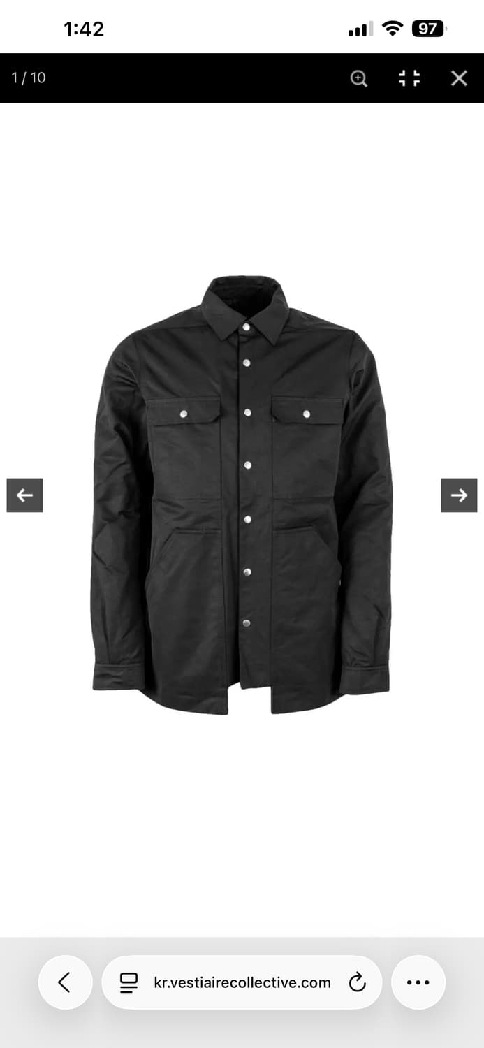 릭오웬스 다크쉐도우 패딩 셔츠 사이즈 L 상품이미지5