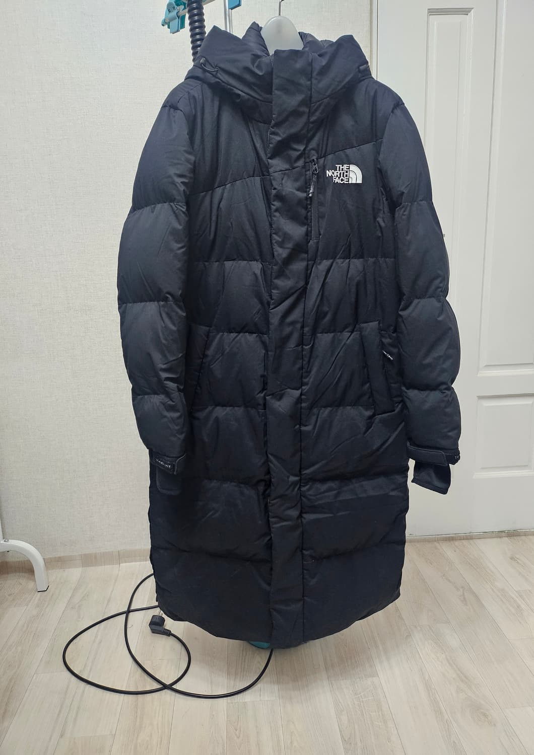 (90~95)S☆우주매물☆노스페이스 화이트라벨익스플로링[블랙]덕다운롱패딩 상품이미지1