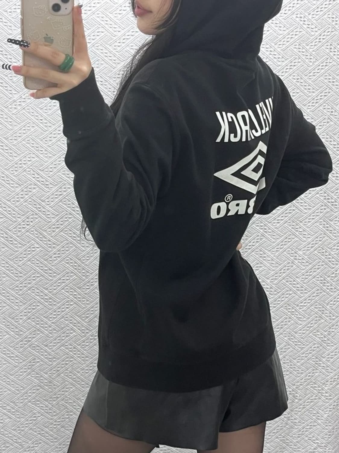 엄브로 X 니벨크랙 올드스쿨 스트릿 백로고 후드티 M C10419 상품이미지1