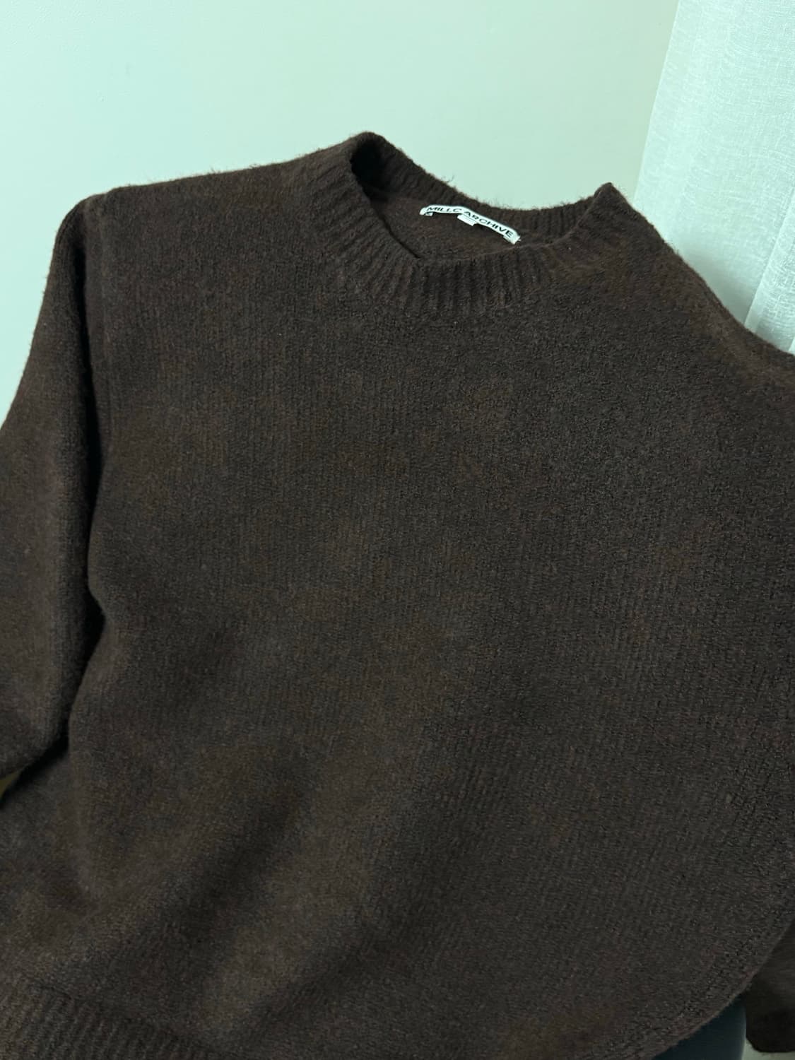 밀로 아카이브 크롭 실루엣 니트 브라운 XL 상품이미지3