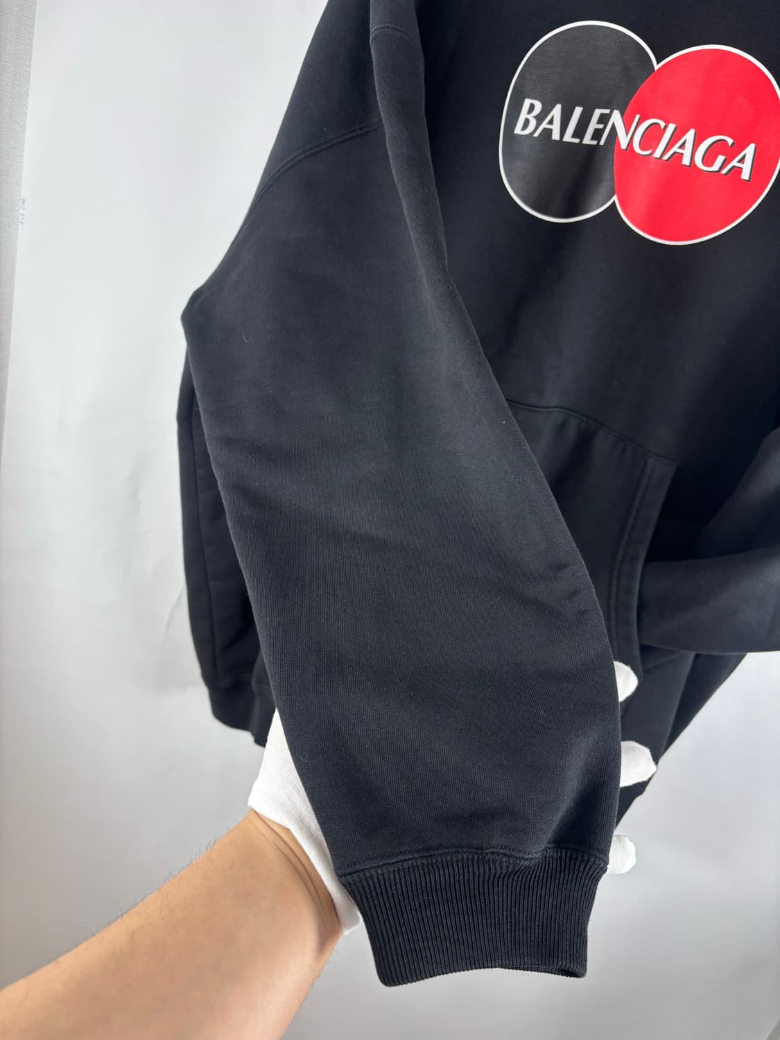 (정품)발렌시아가 마스터 오버 후드티 블랙 상품이미지4