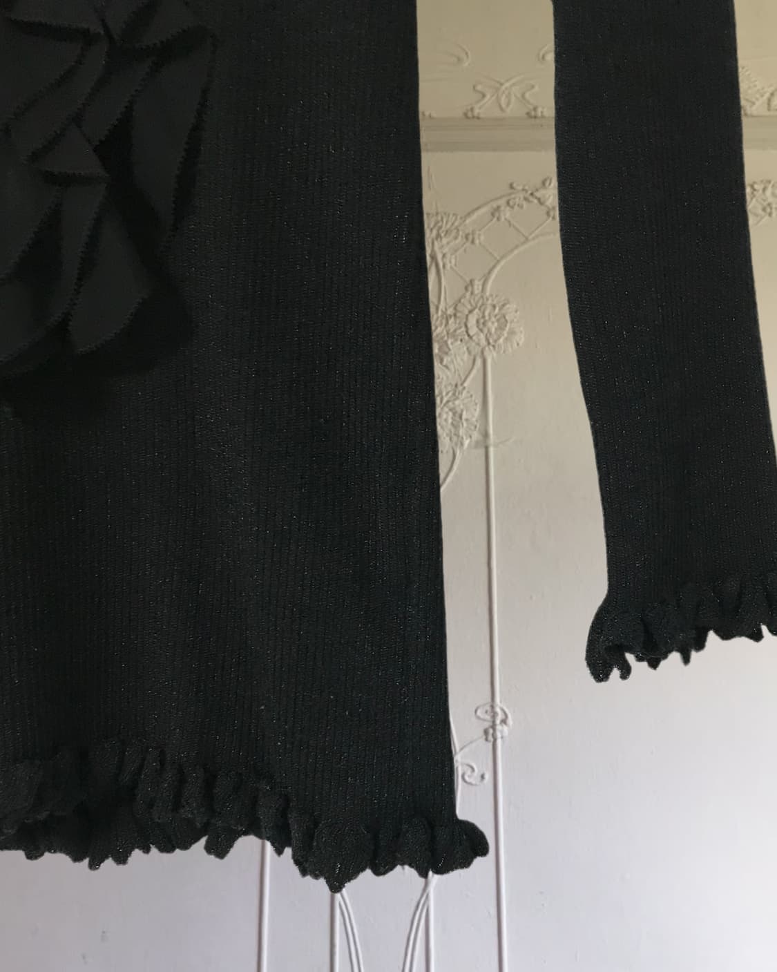 vintage frill black top 상품이미지7