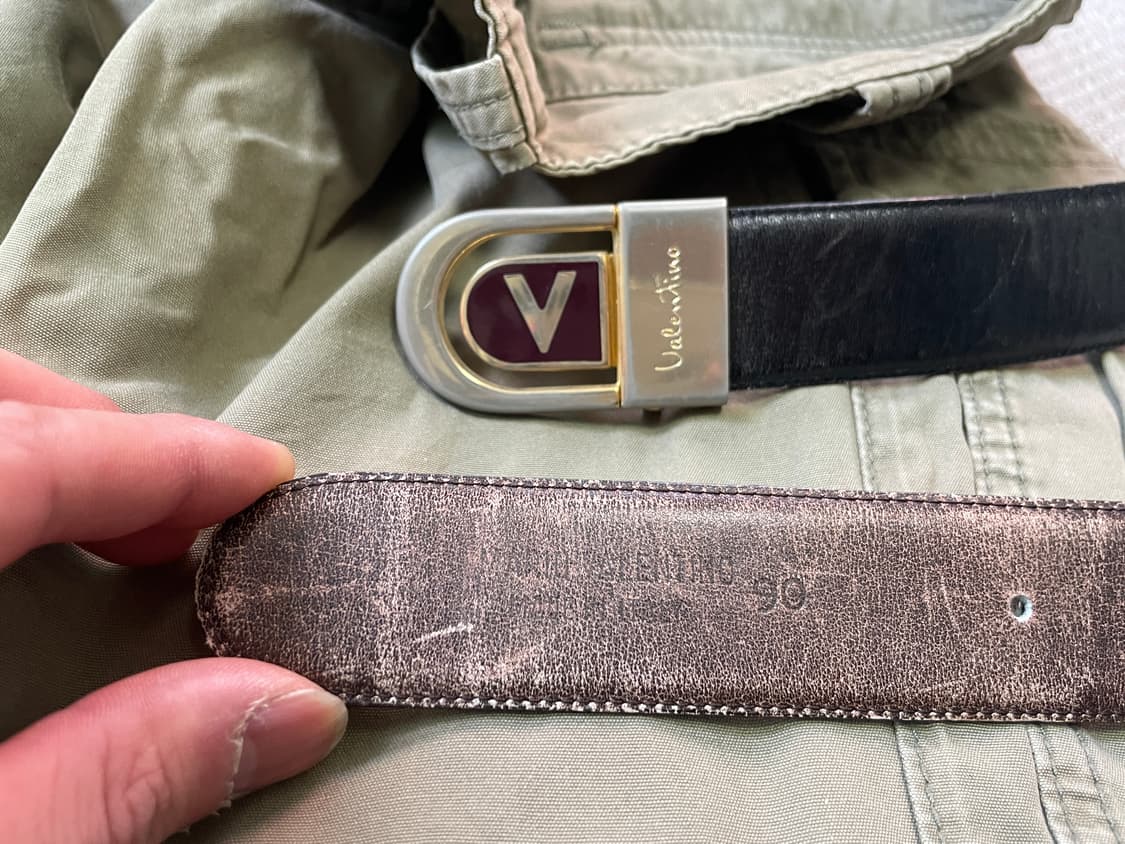 발렌티노 골드 버클 레더 벨트 J03692 상품이미지5