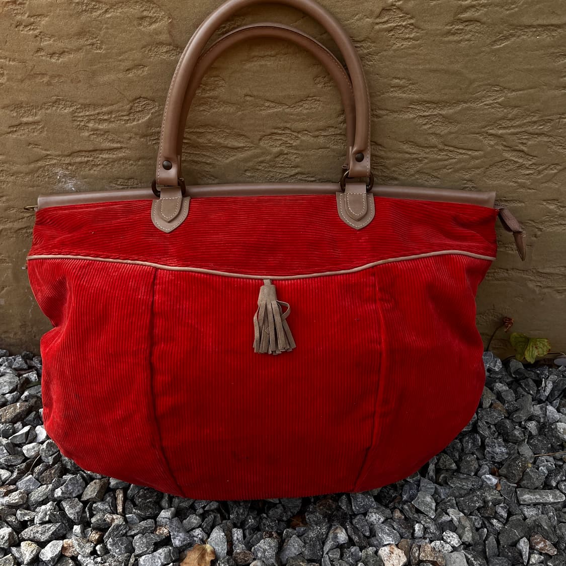 코듀로이 테슬 빈티지 토드백 상품이미지1