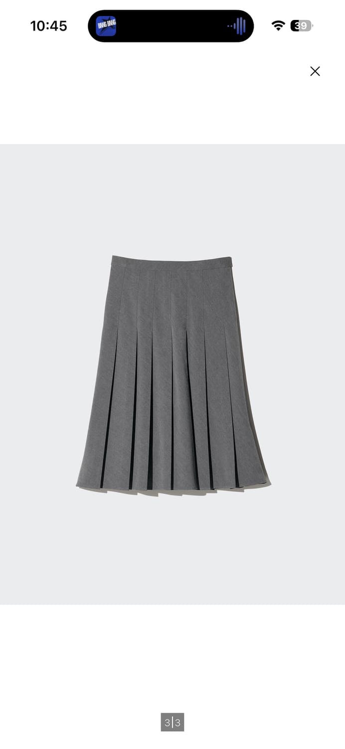 유니클로 와이드플리츠미디스커트 m사이즈 상품이미지1