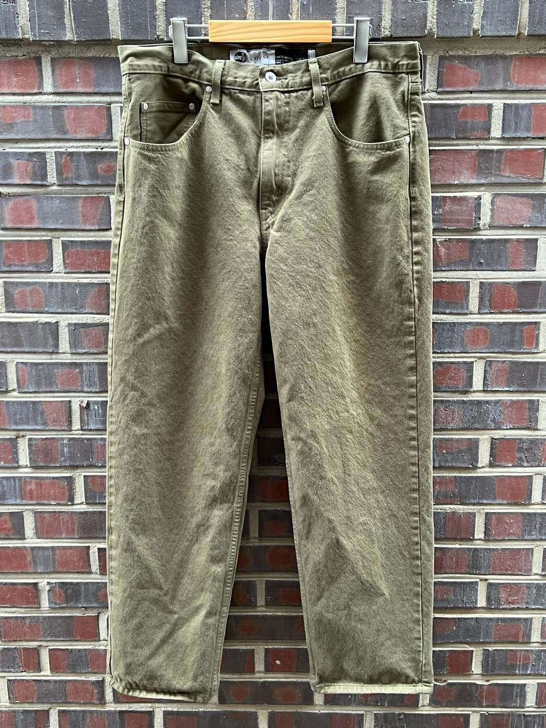 [32x32] 리바이스 실버탭 루즈 데님 팬츠 올리브 카키 상품이미지1