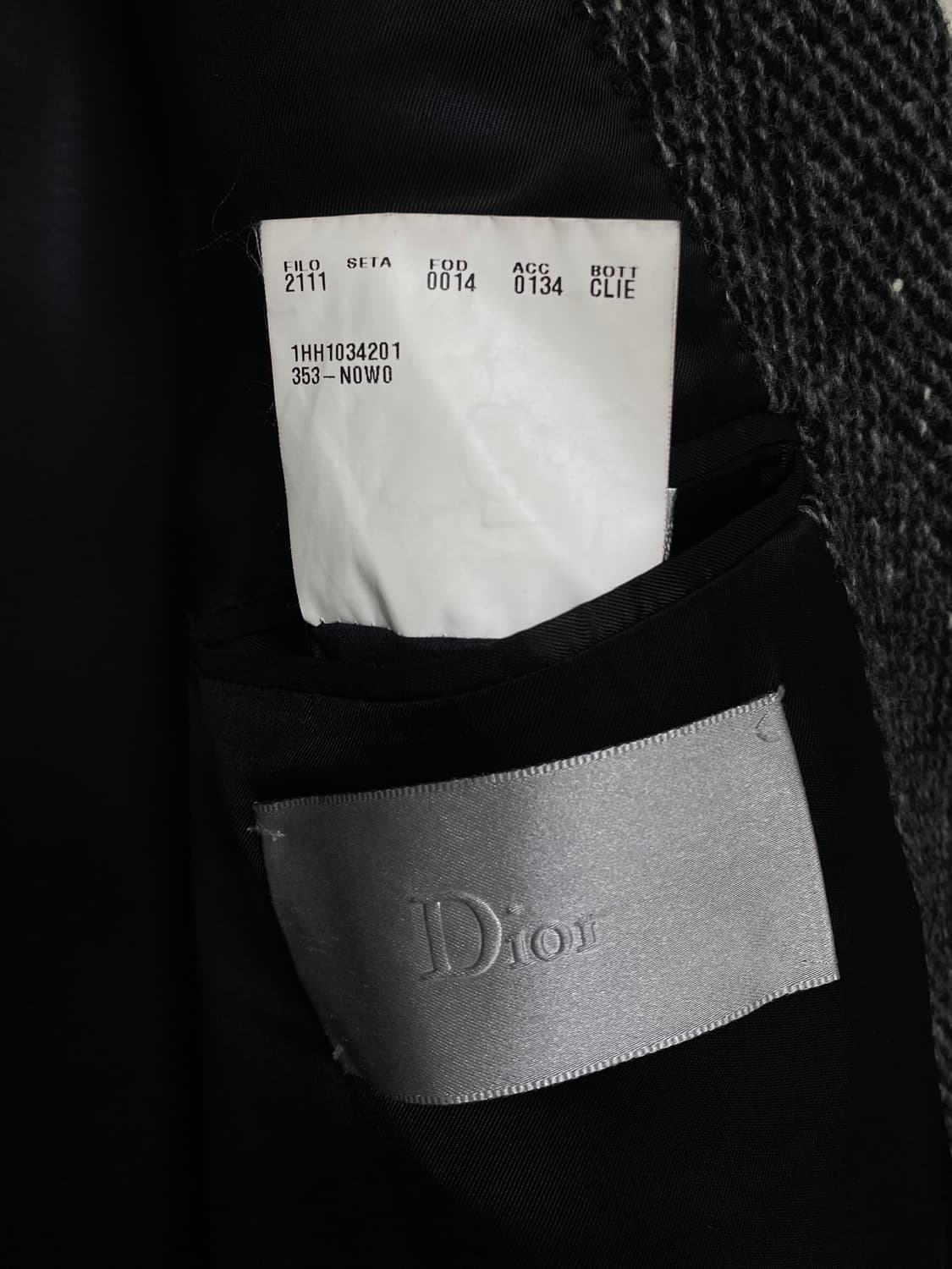 2001FW Dior HOMME SOLITAIRE TWEED COAT 상품이미지8