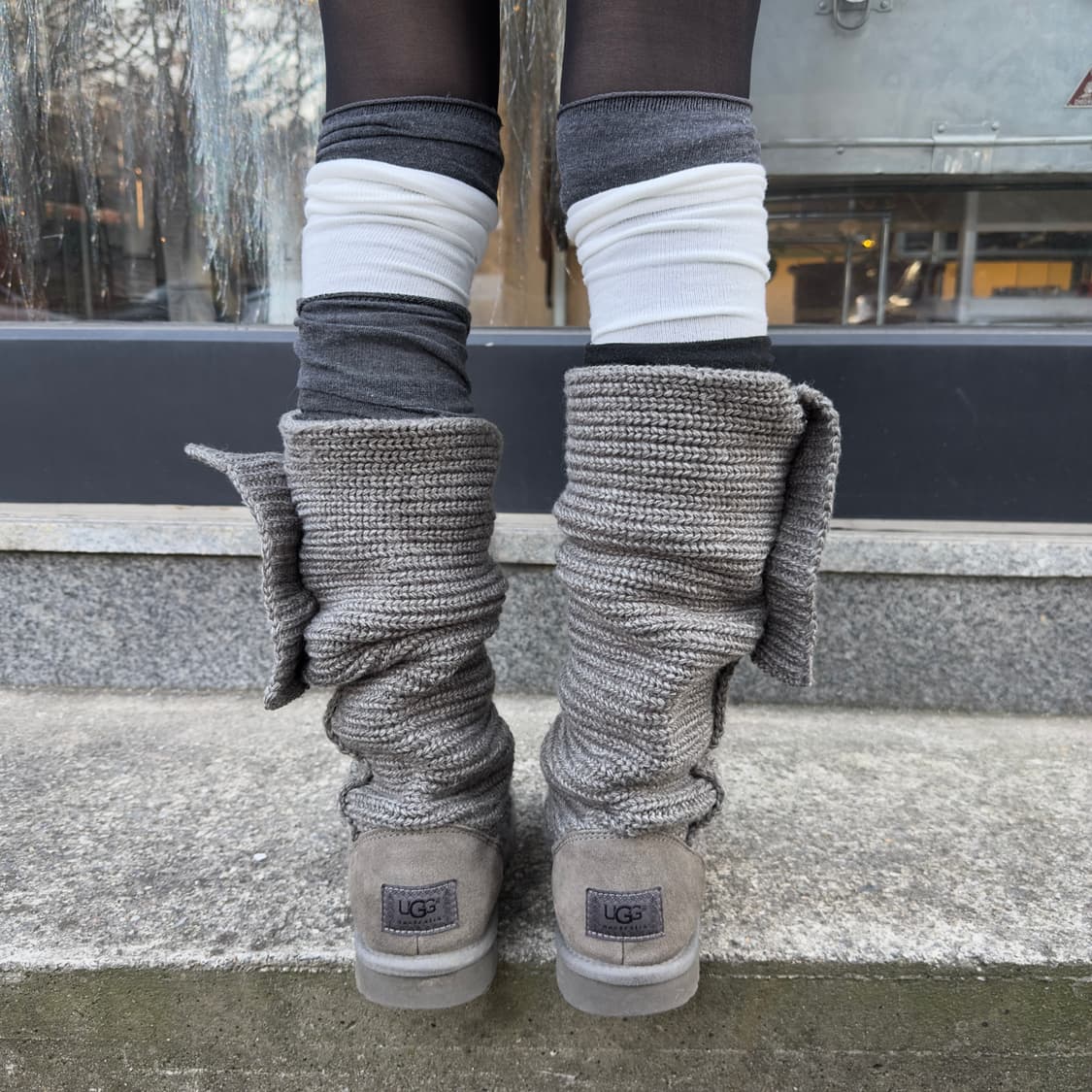 2000s Y2K 니트 카디 어그 부츠 상품이미지7