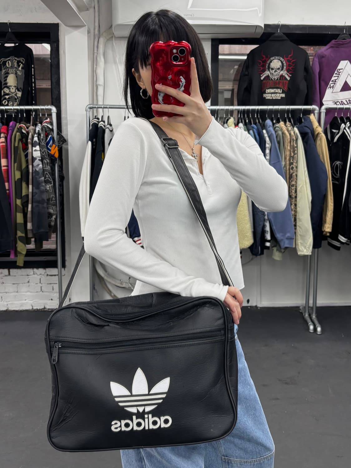 아디다스 파이어버드 레더 크로스백 상품이미지1