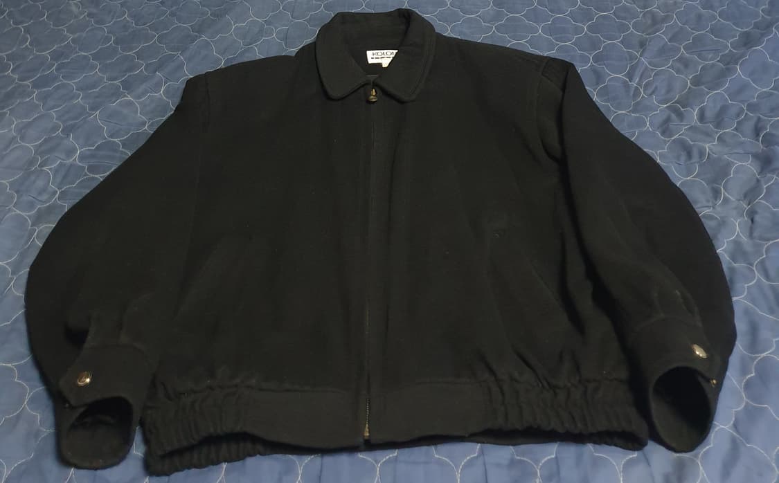 (빈티지) 코오롱상사 90s 올 뉴울100% 봄버자켓 블랙 (100) 상품이미지1