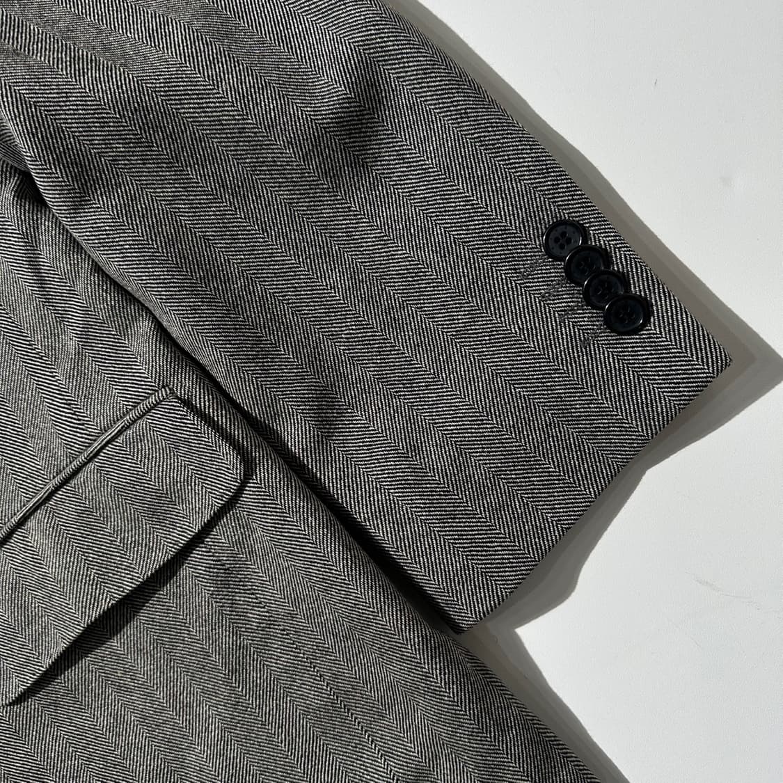 지방시 울 캐시미어 헤링본 싱글 2B 블레이저 자켓 상품이미지4