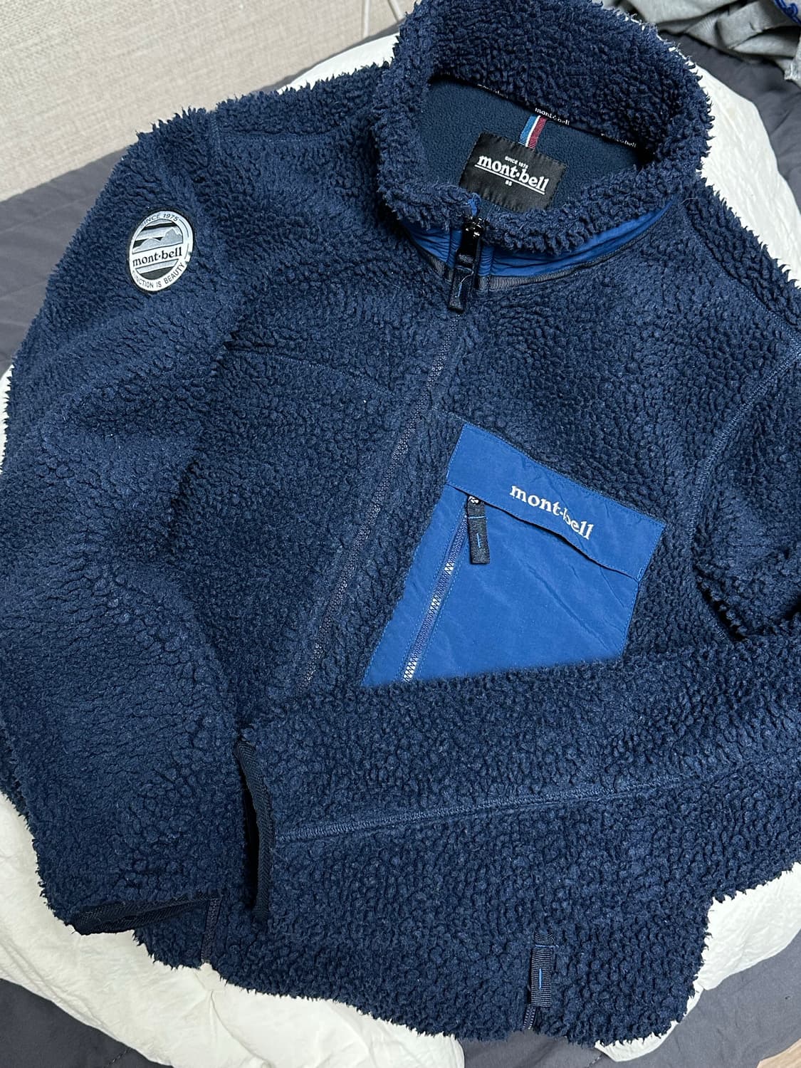 몽벨 후리스 뽀글이 플리스 미디움 네이비 상품이미지1