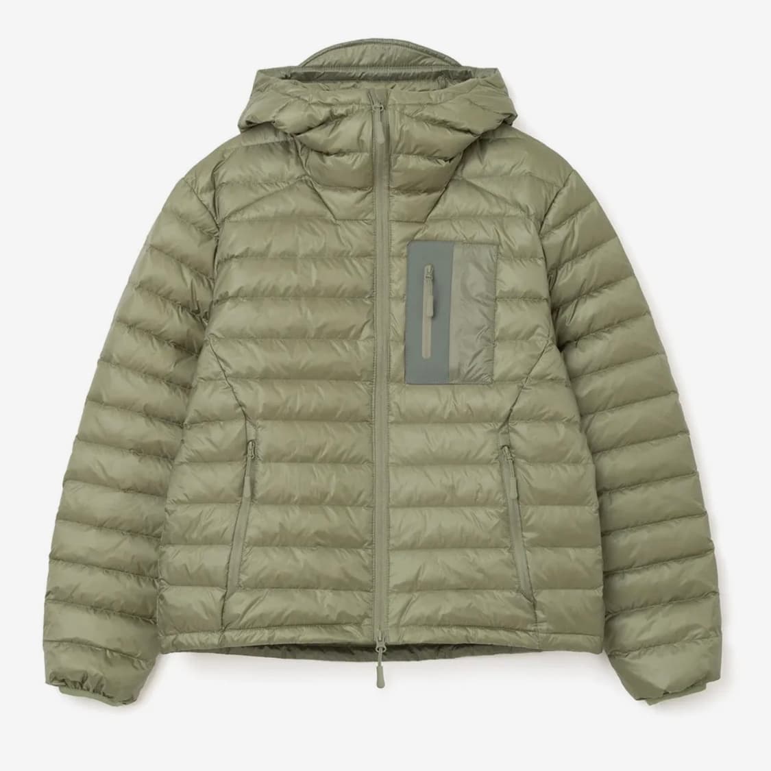 밀로우먼 라이트 후드 다운 자켓 카키 상품이미지2