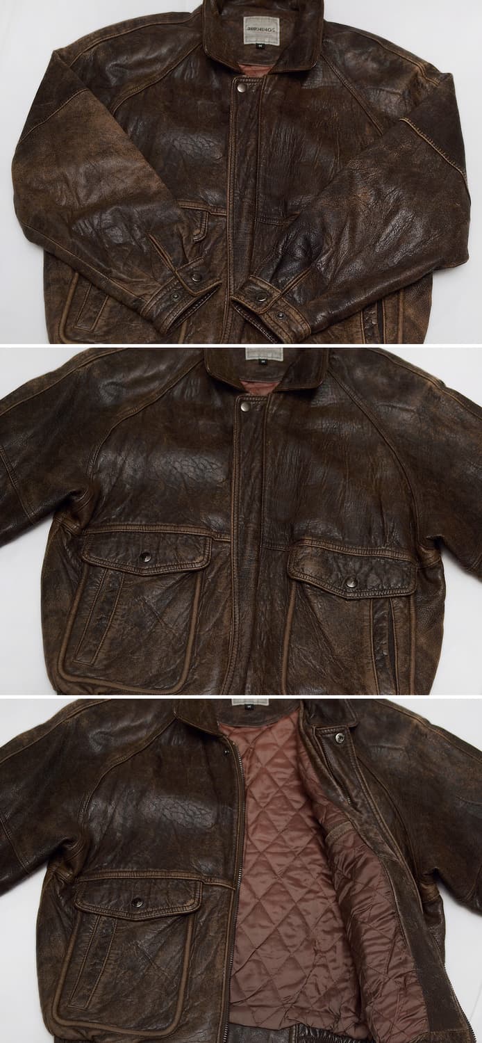 버닝 컬렉션 재팬 쉽스킨 러스틱 레더 A2 가죽 봄버 (100+) 상품이미지6