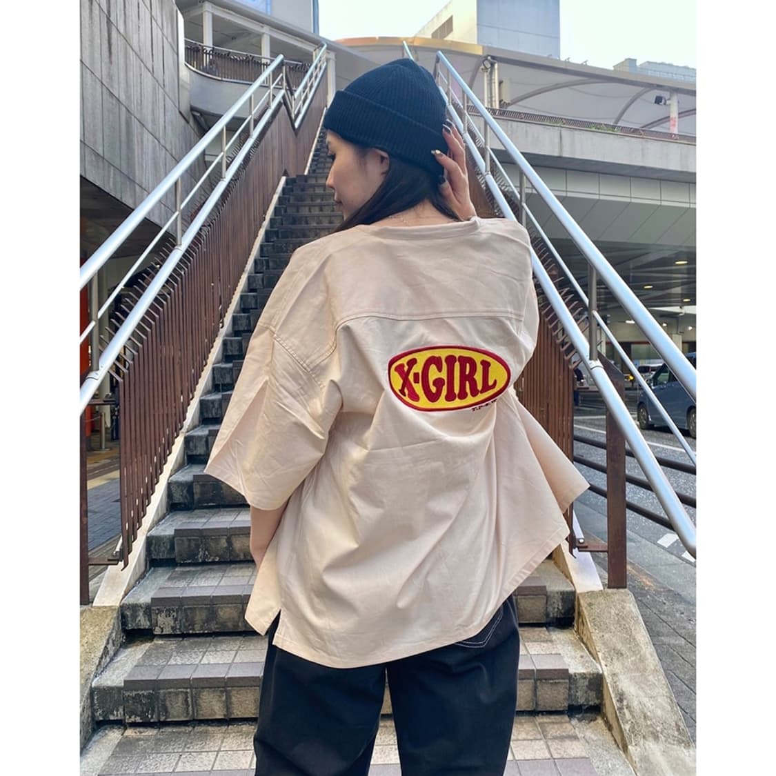 X-girl Chubby Oval Open Collar Shirt 상품이미지5
