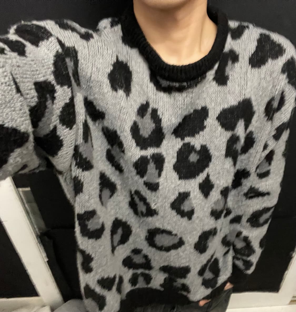 레오파드 빈티지 니트 상품이미지1
