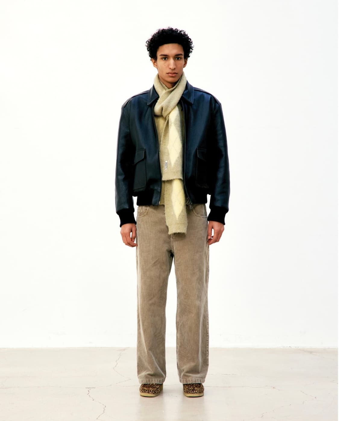 쿠어 고트 스킨 A-2 레더 자켓 (블랙) L 상품이미지2