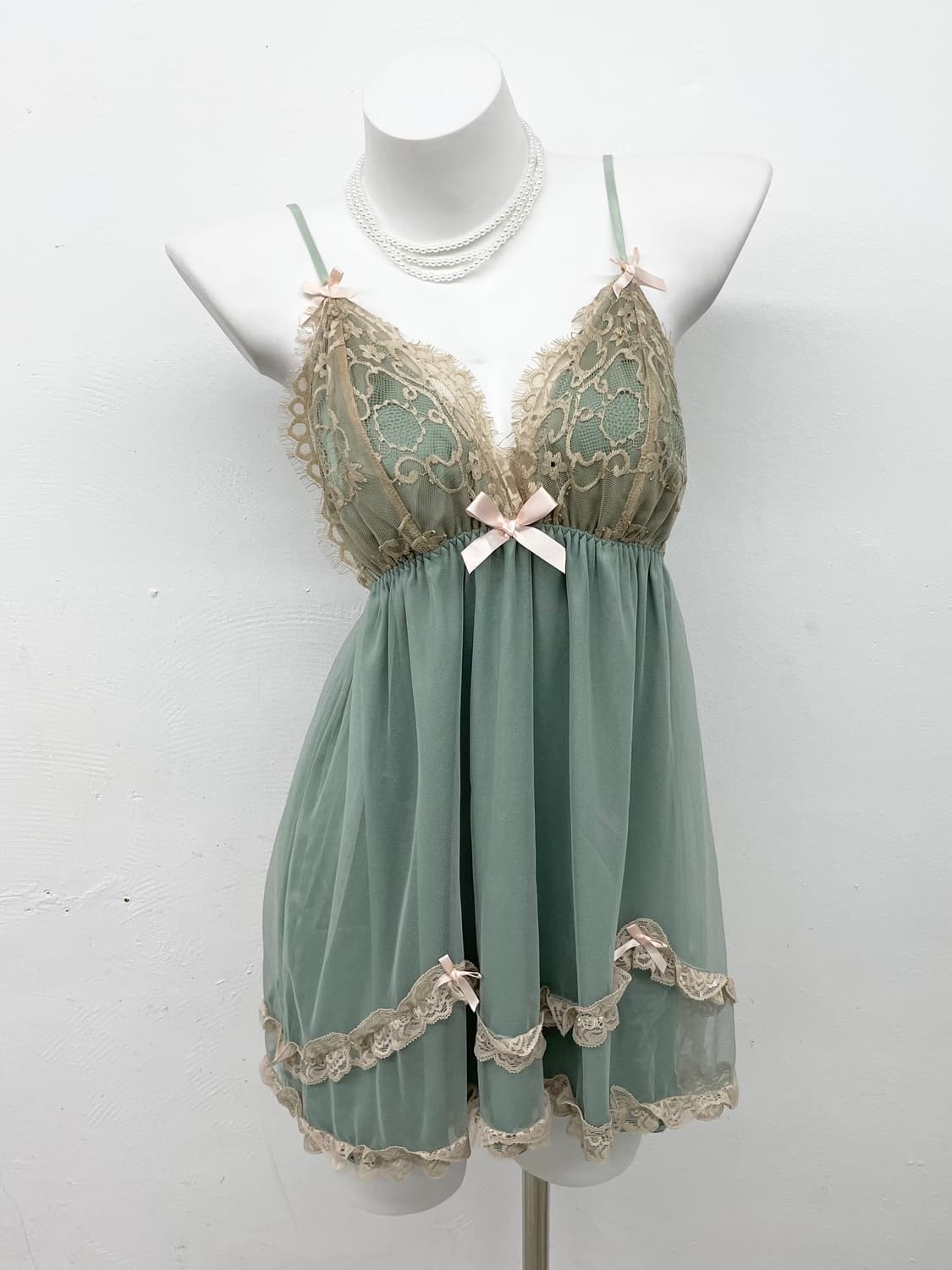 민트 레이스 캉캉 슬립 상품이미지1