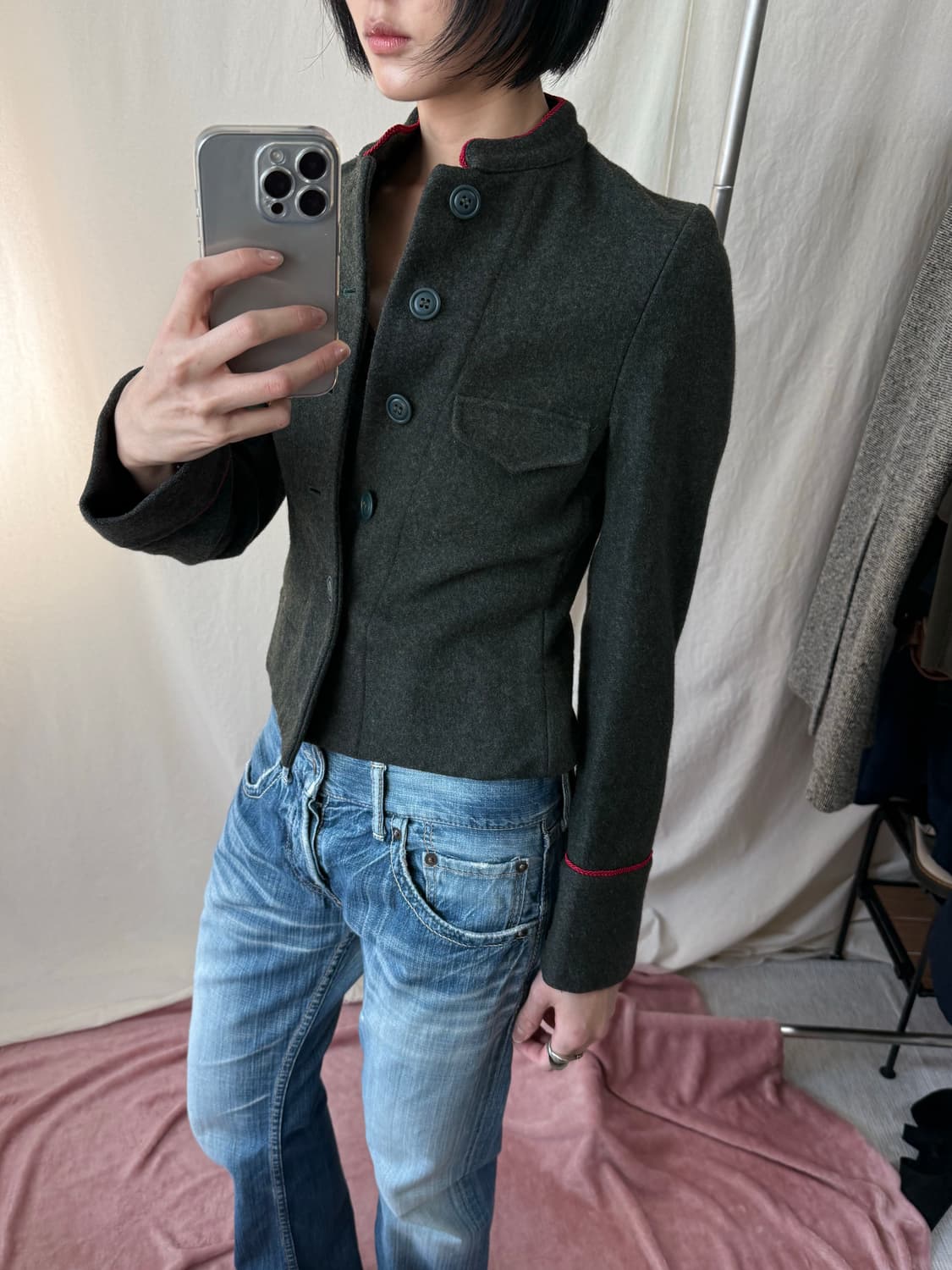 Mandoragora (by Nepenthes) 울 하이넥 자켓 상품이미지4