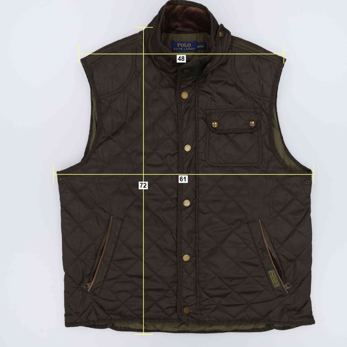 [L] 폴로 랄프로렌 캠튼 코듀로이 퀄팅 조끼 베스트 카키 3915 상품이미지9