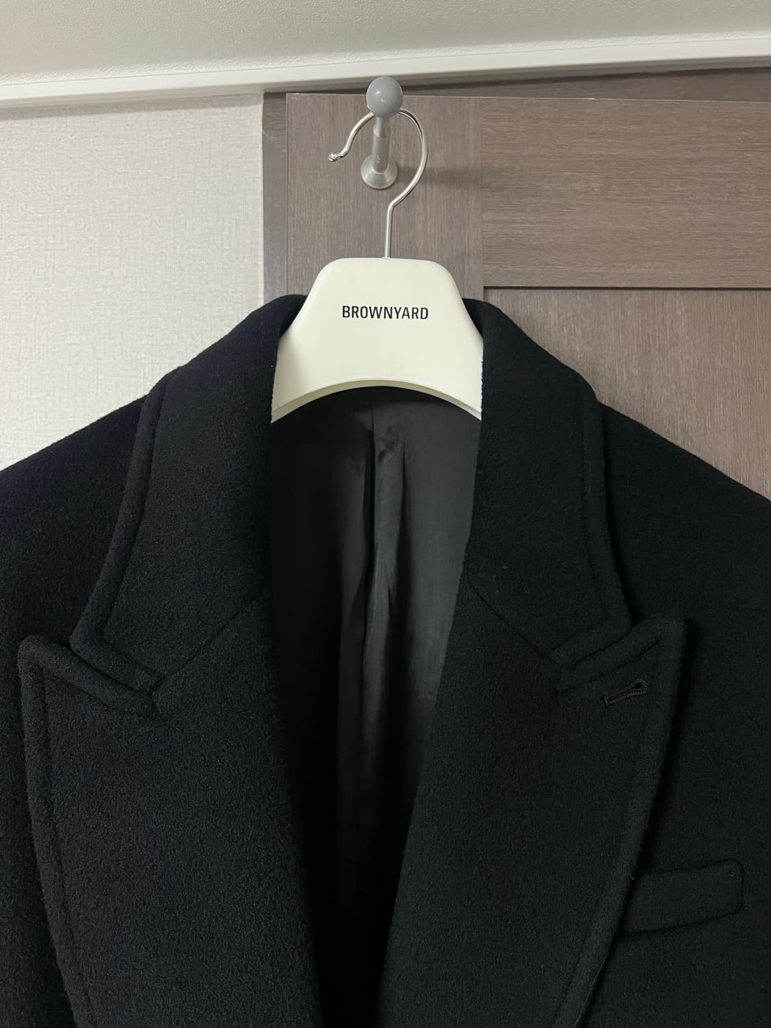 브라운야드 더블브레스티드 코트 블랙 5 상품이미지2