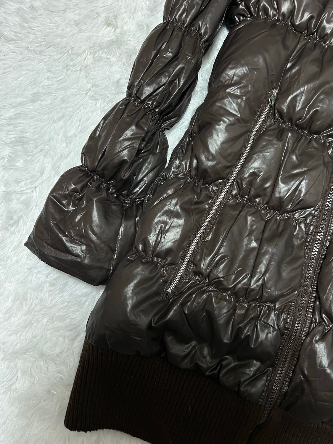 GAP 00s y2k gal fur glossy padding 상품이미지2