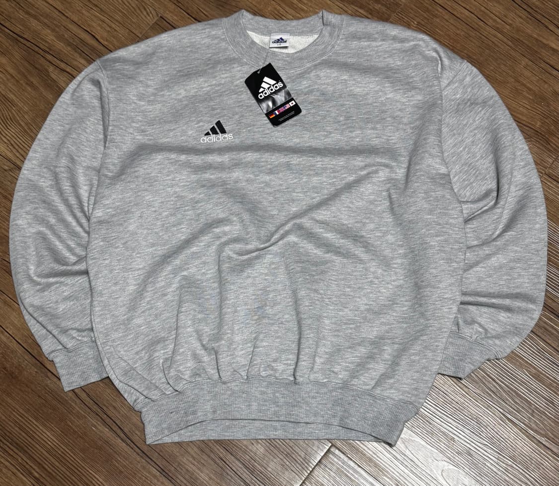 아디다스 일본 라인 데드스탁 차콜 맨투맨 상품이미지2