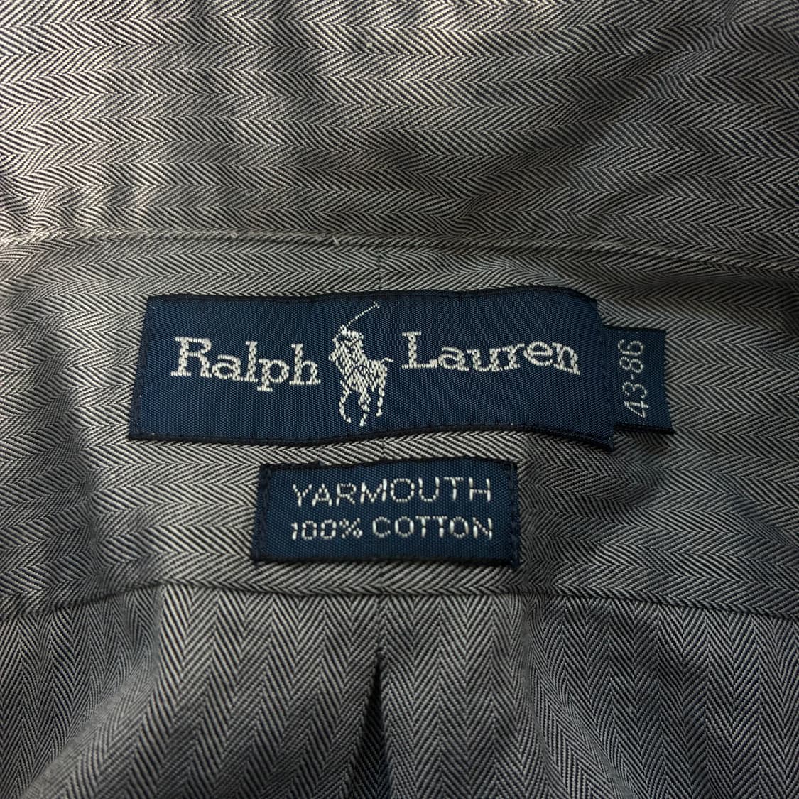 Polo  폴로 랄프로렌 자수 코튼 그레이 솔리드 셔츠  상품이미지4