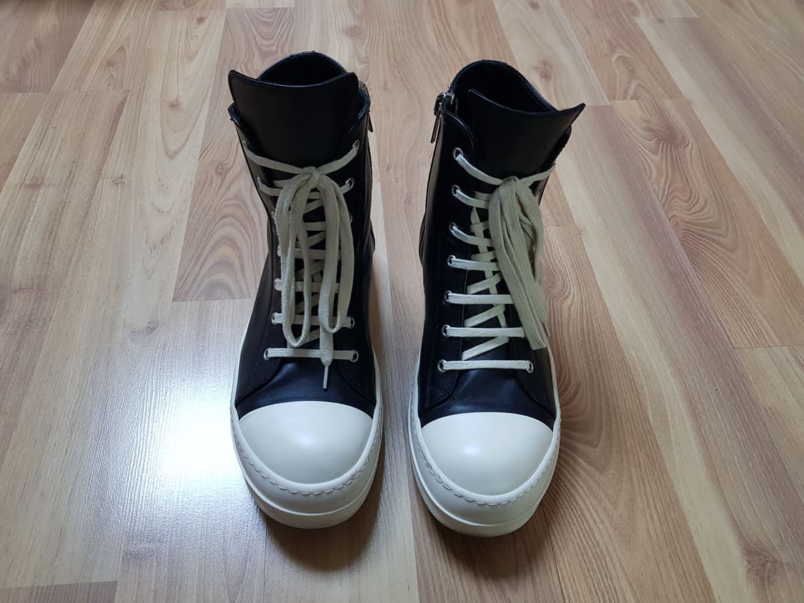 릭오웬스 라몬즈 하이탑 스니커즈 블랙 상품이미지2