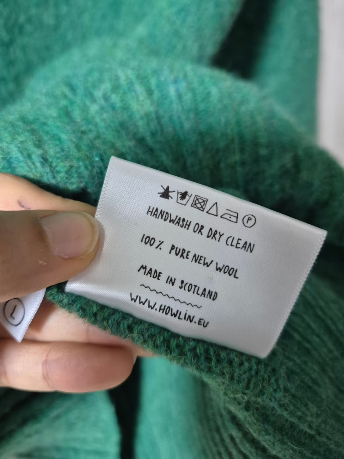 하울린 쉐기독 니트  그린 라지 하울린스웨터 상품이미지5
