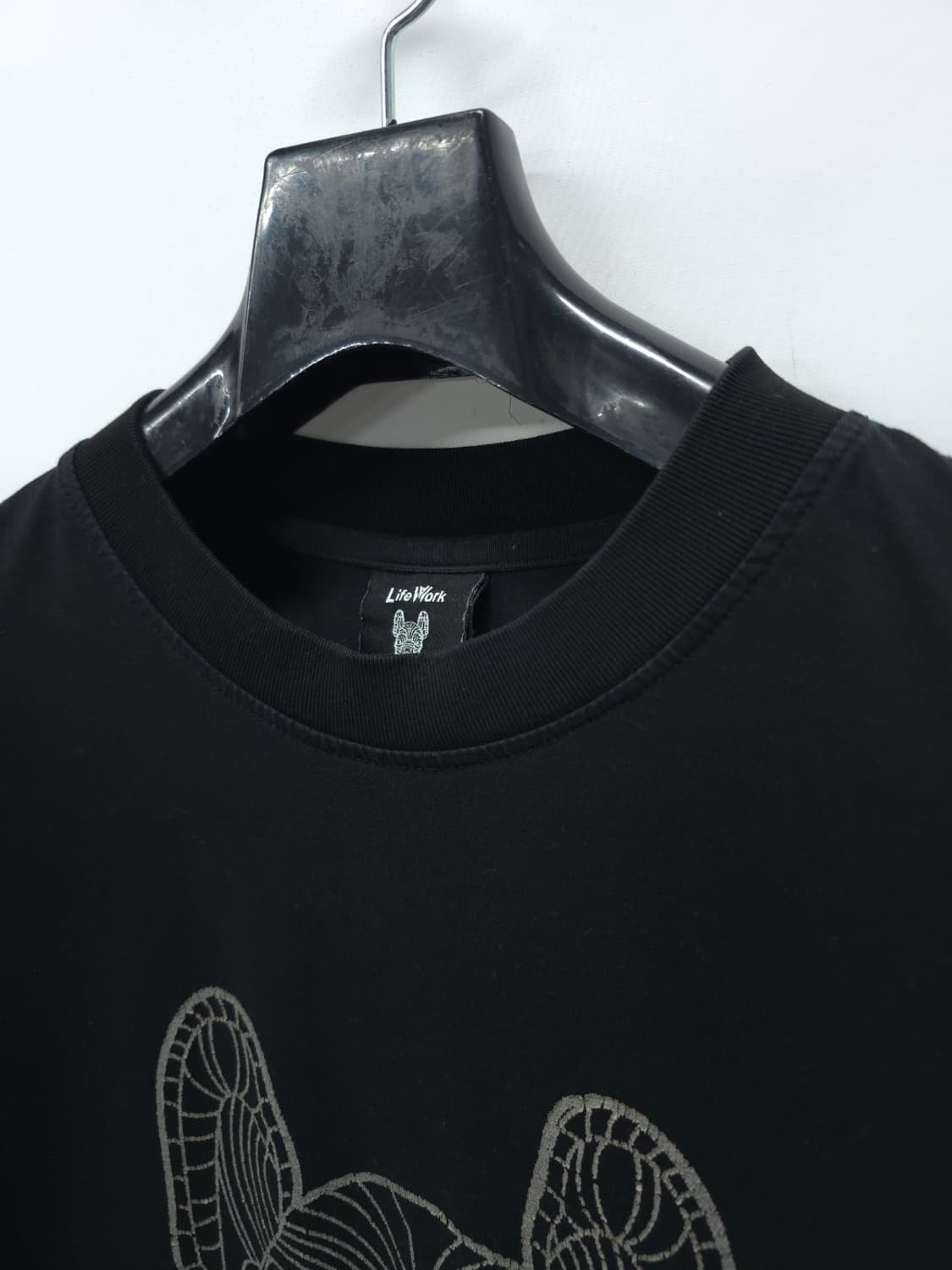라이프워크 빅 로고 그래픽 반팔 티셔츠 블랙(100) 상품이미지5