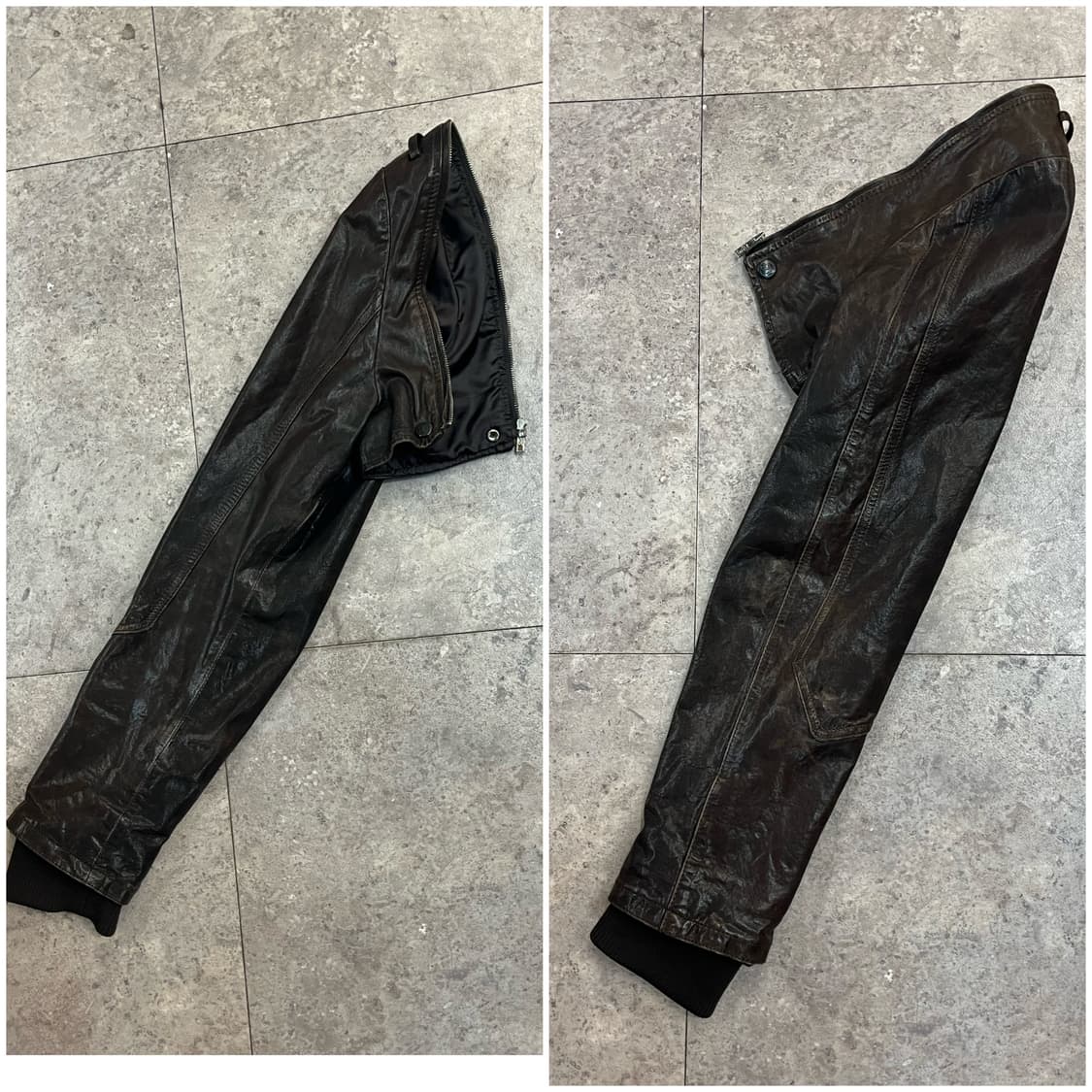 빈티지 분리형 가죽 레더 자켓 브라운  #csz2248 상품이미지8