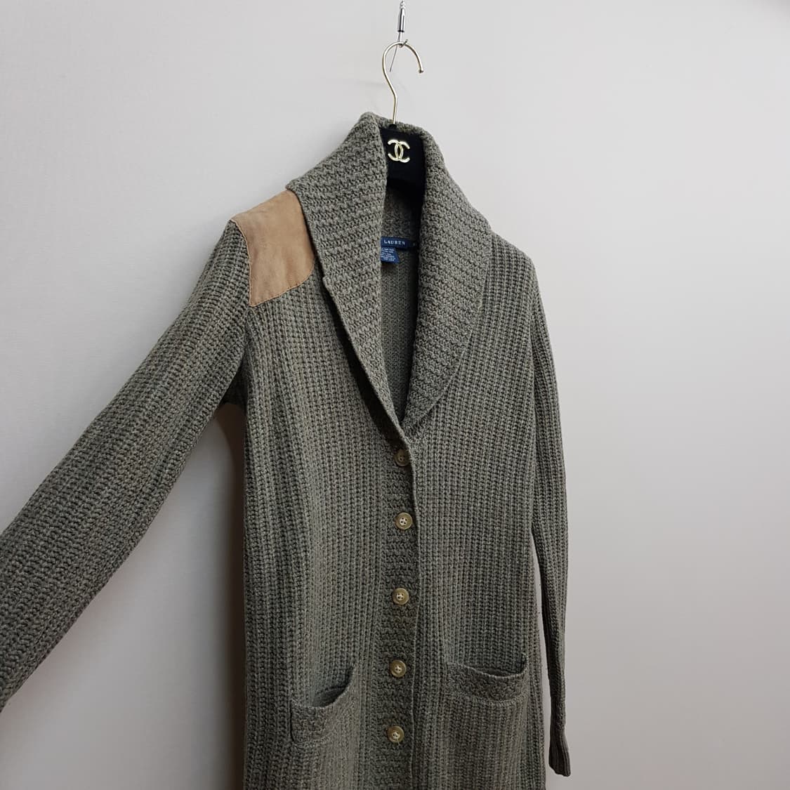 랄프로렌 숄카라 울 캐시미어 니트 가디건 XS사이즈 상품이미지3