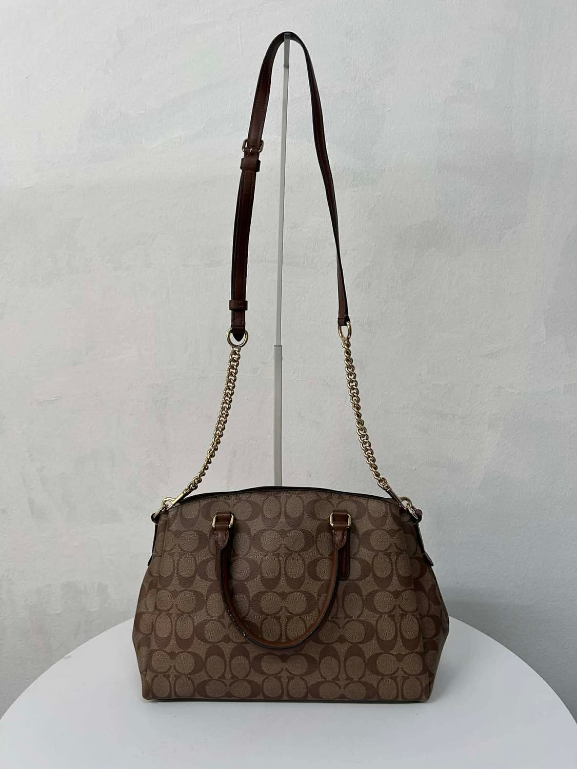 코치 투웨이 시그니처 체인 스트랩 크로스백 숄더 토트백 상품이미지4