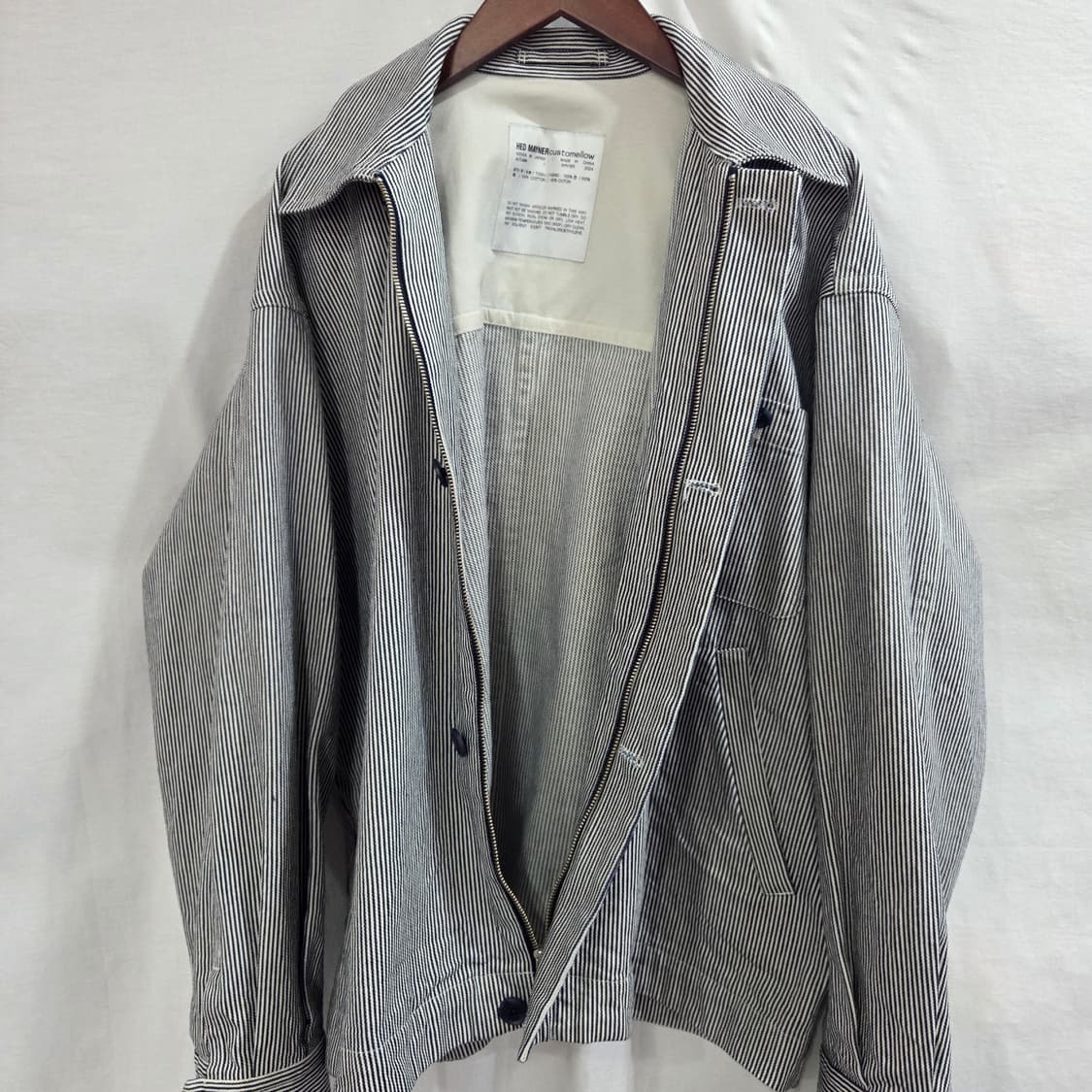 커스텀멜로우 헤드 메이너 스트라이프 해링턴 자켓 블루 상품이미지2