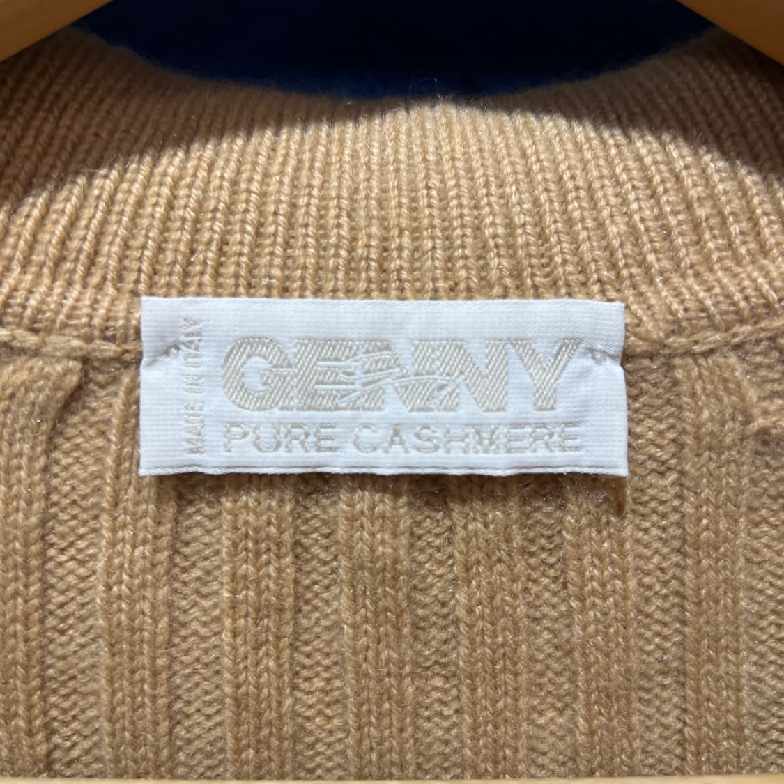Genny 캐시미어 카라넥 골지 니트 상품이미지3